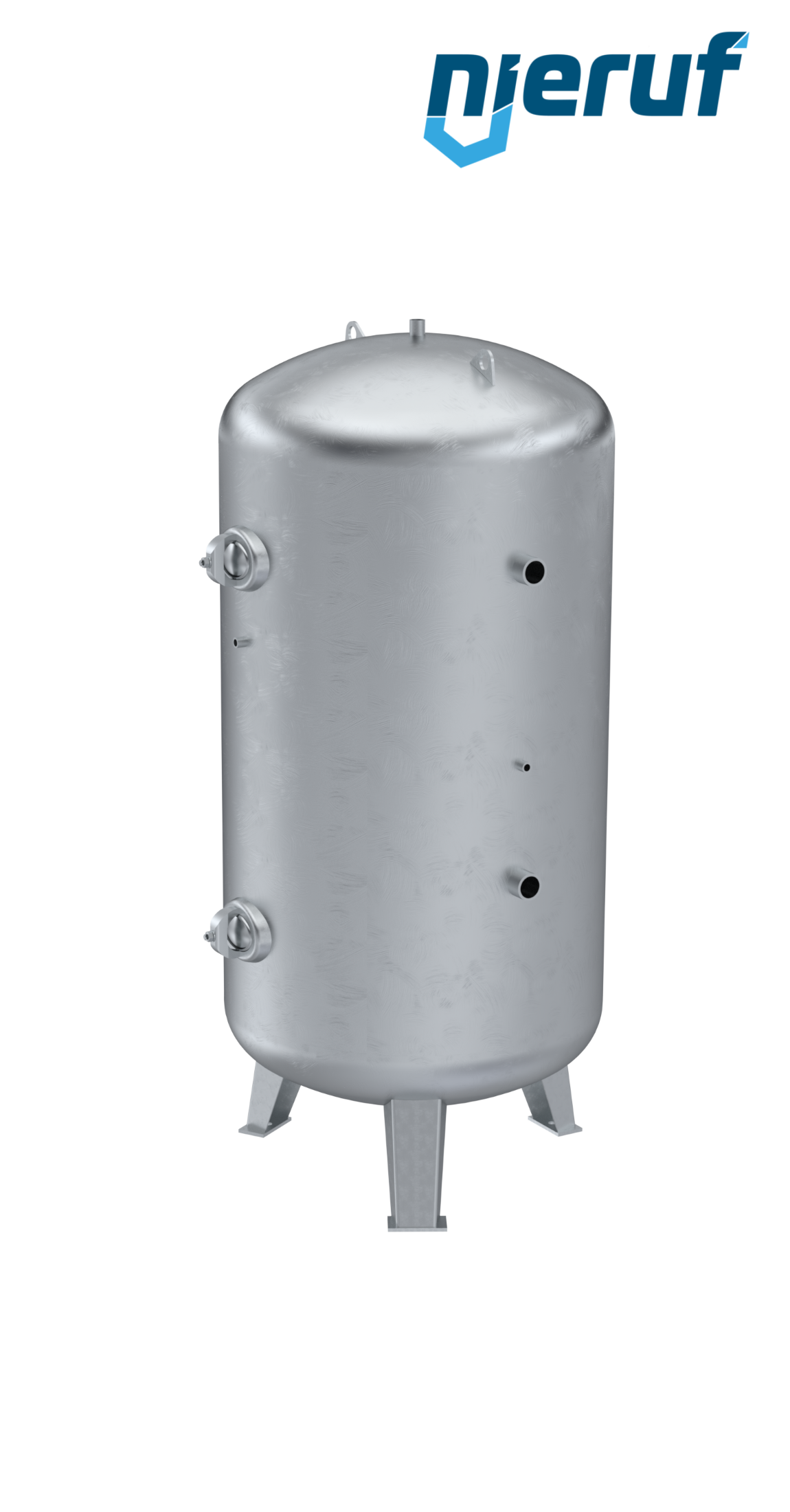 Serbatoio a pressione verticale BE01 5000 litri, 0-11 bar, acciaio primerizzato, diametro 1600 mm