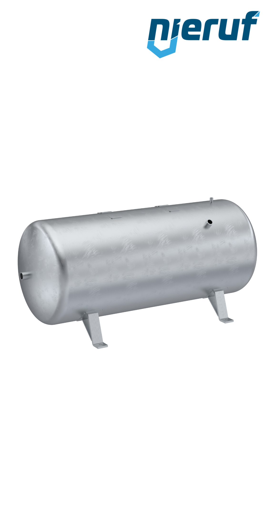 Serbatoio a pressione orizzontale BE01 750 litri, 0-11 bar, acciaio primerizzato