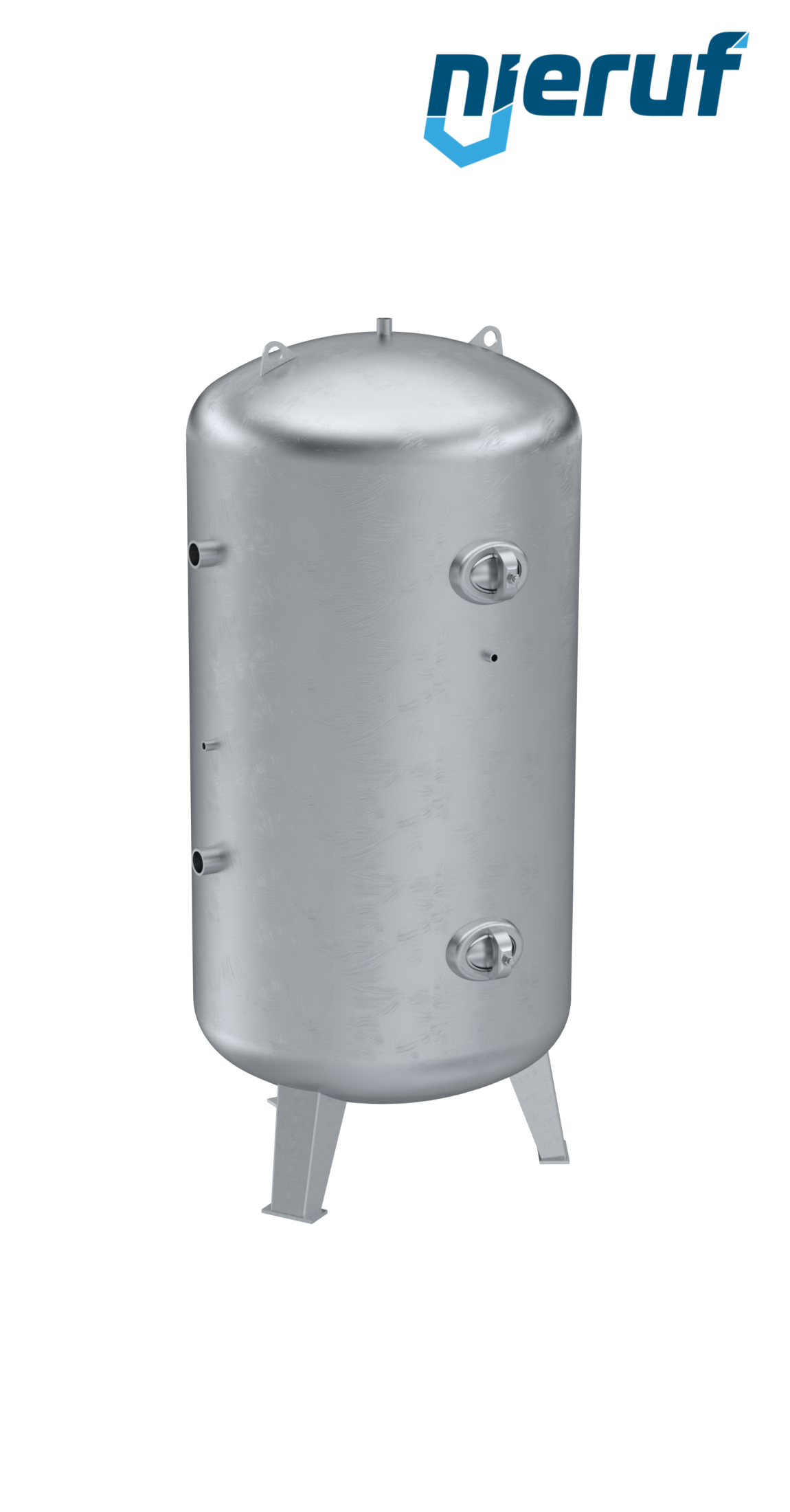 Serbatoio a pressione verticale BE01 5000 litri, 0-11 bar, acciaio primerizzato, diametro 1600 mm