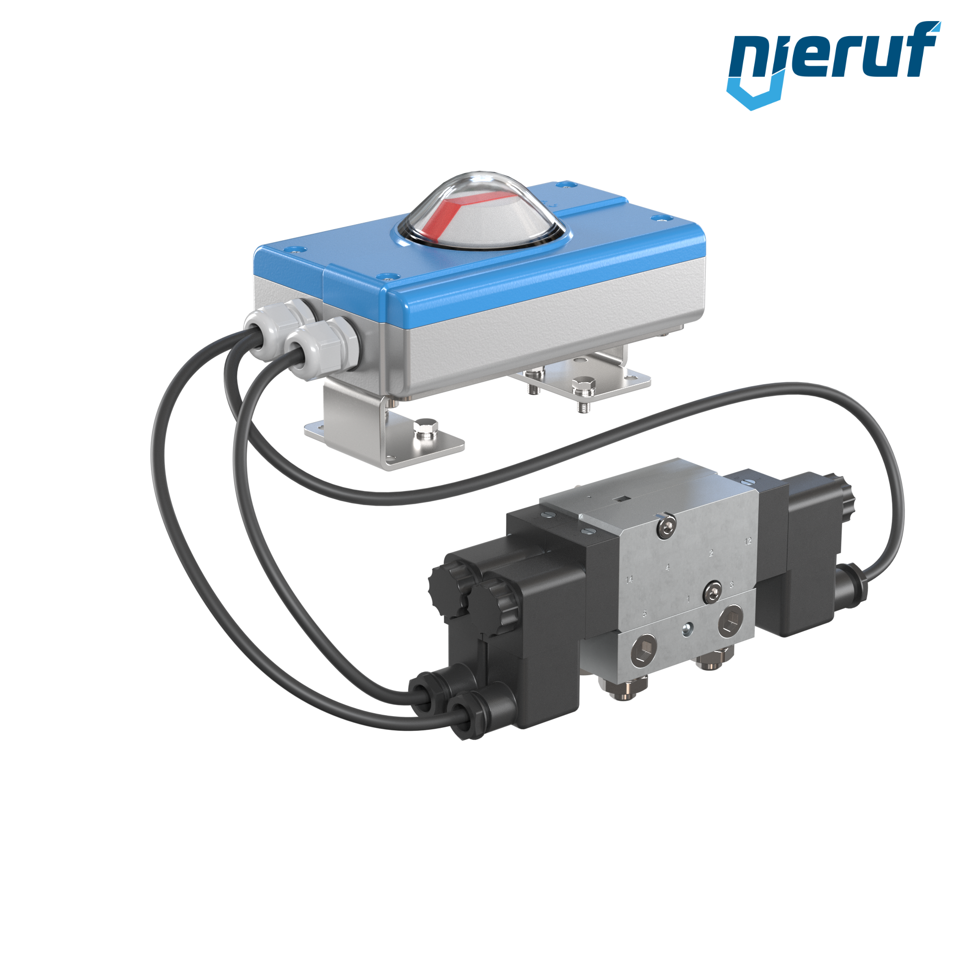 Regolatore di posizione PS01 per attuatori pneumatici a doppio effetto con funzione di sicurezza volume d'aria a partire da 5 l