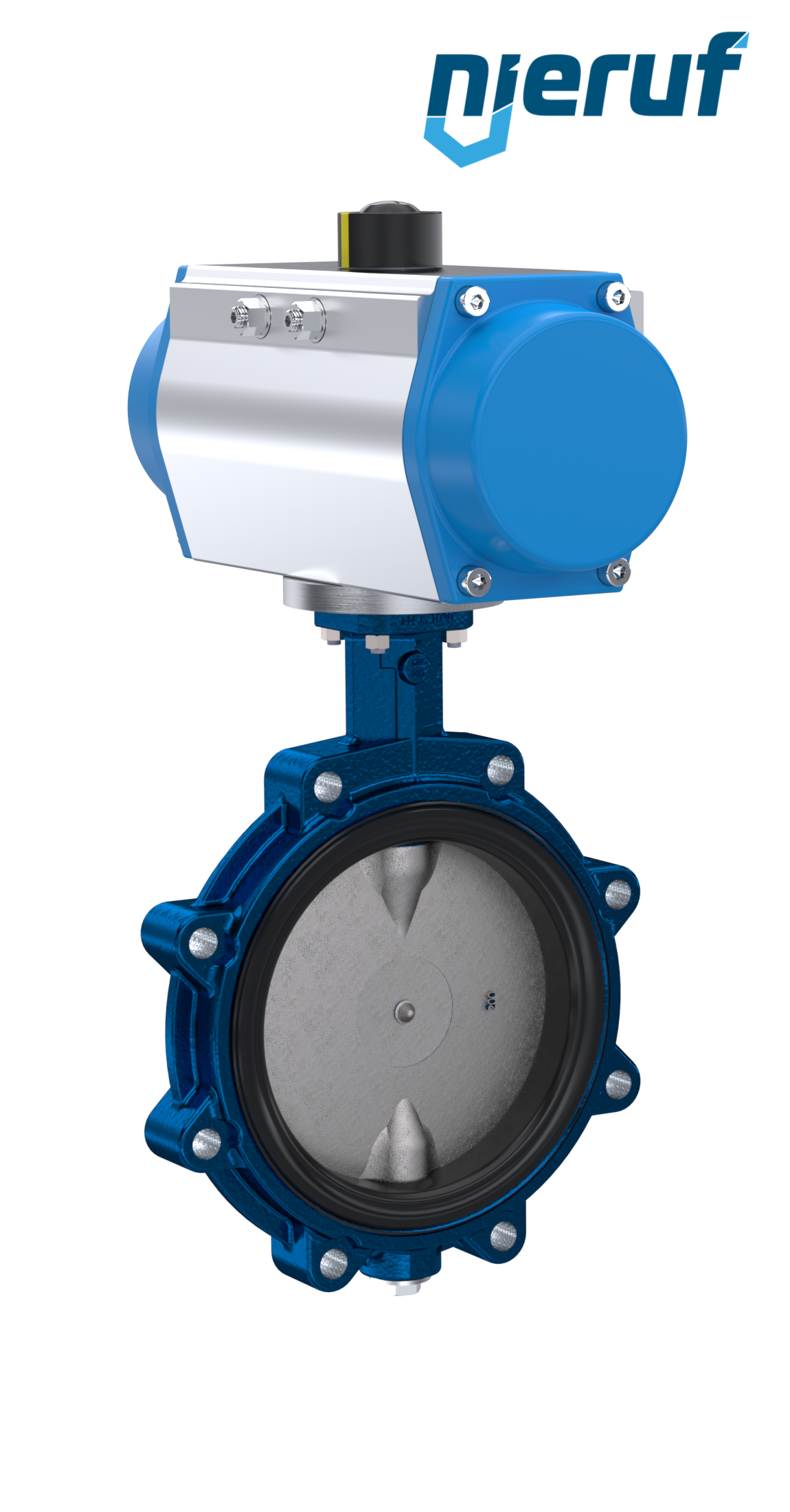 valvola a farfalla DN250 AK02 FPM attuatore pneumatico a semplice effetto chiusura a molla