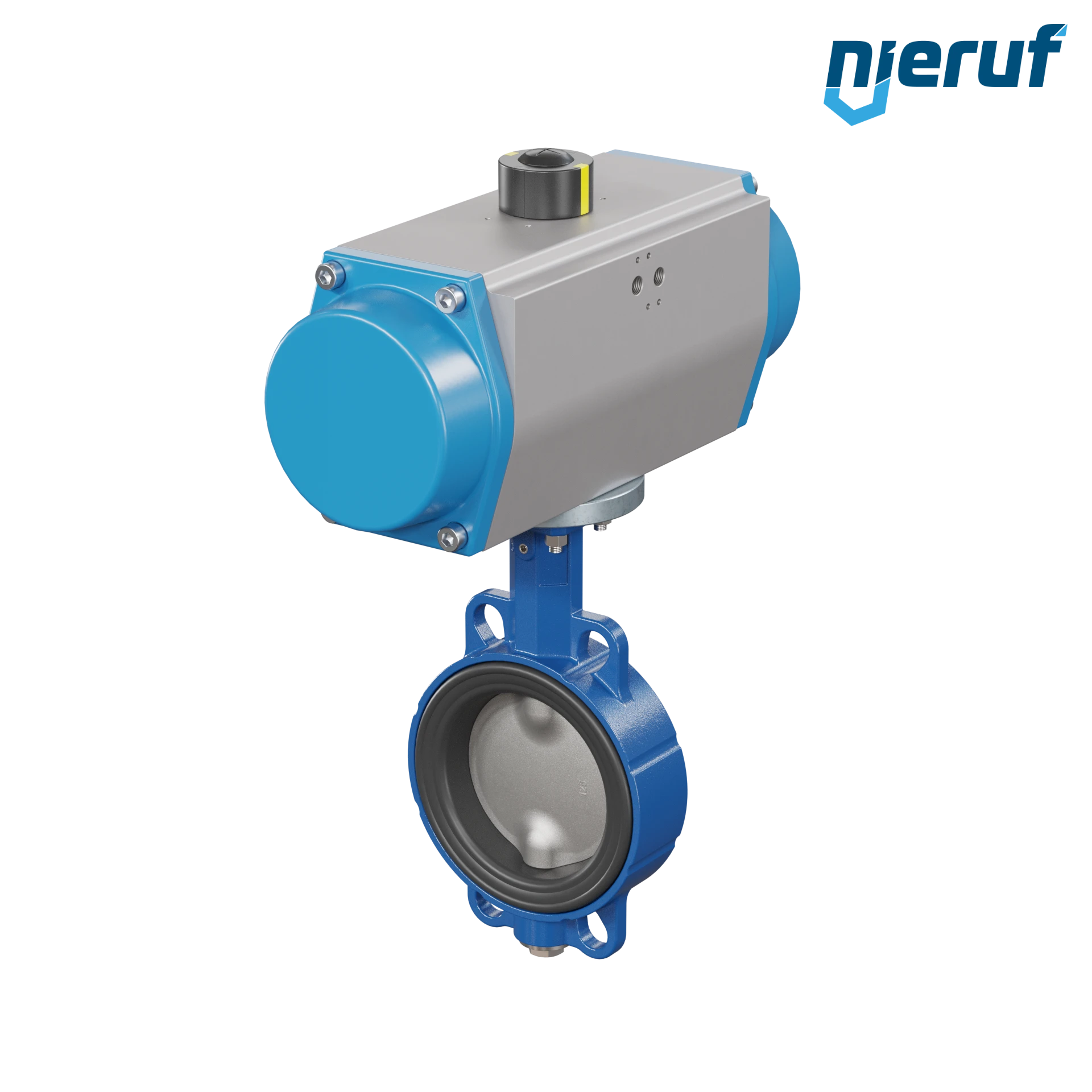 valvola a farfalla DN 125 AK01 FPM attuatore pneumatico a semplice effetto chiusura a molla