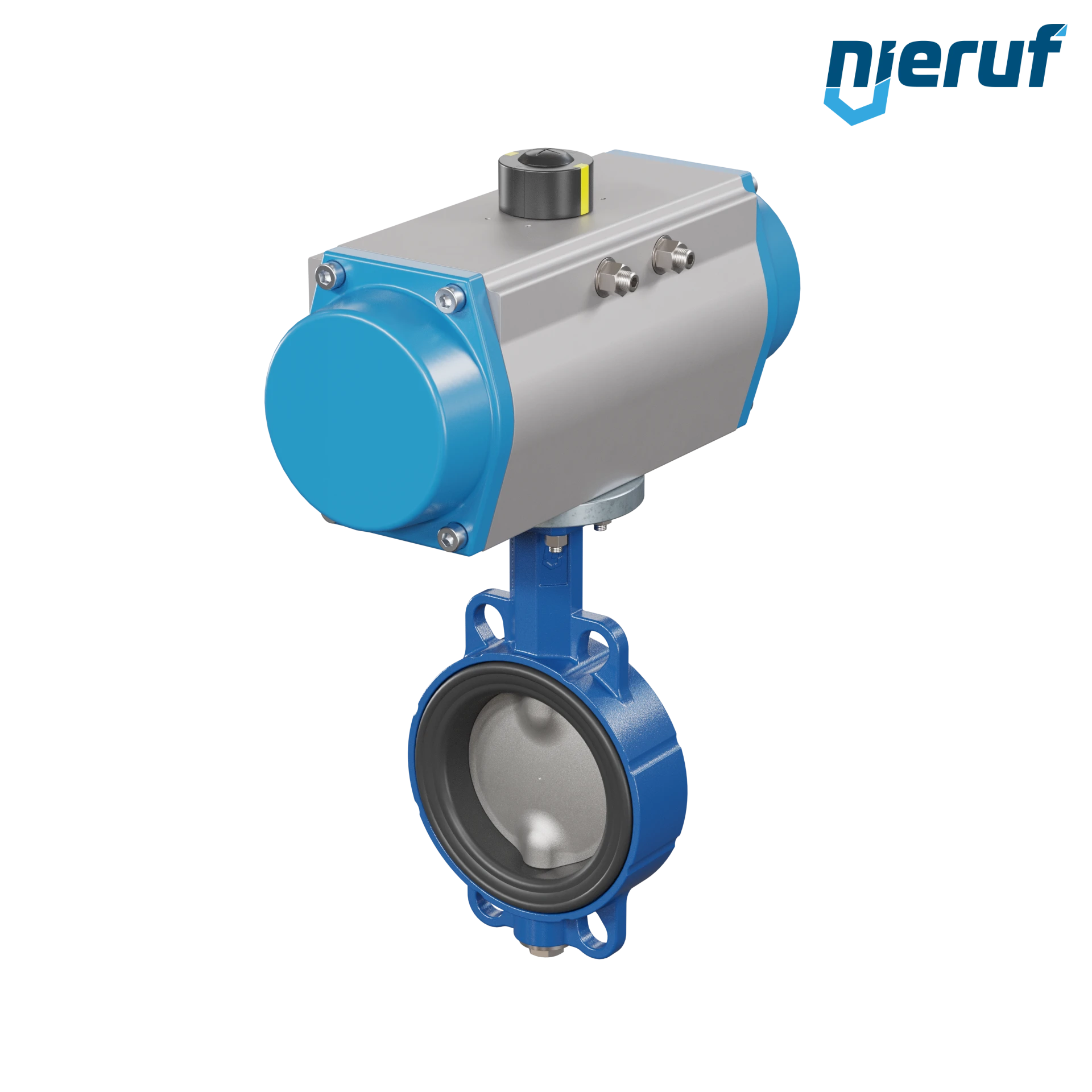 valvola a farfalla DN 125 AK01 FPM attuatore pneumatico a semplice effetto chiusura a molla