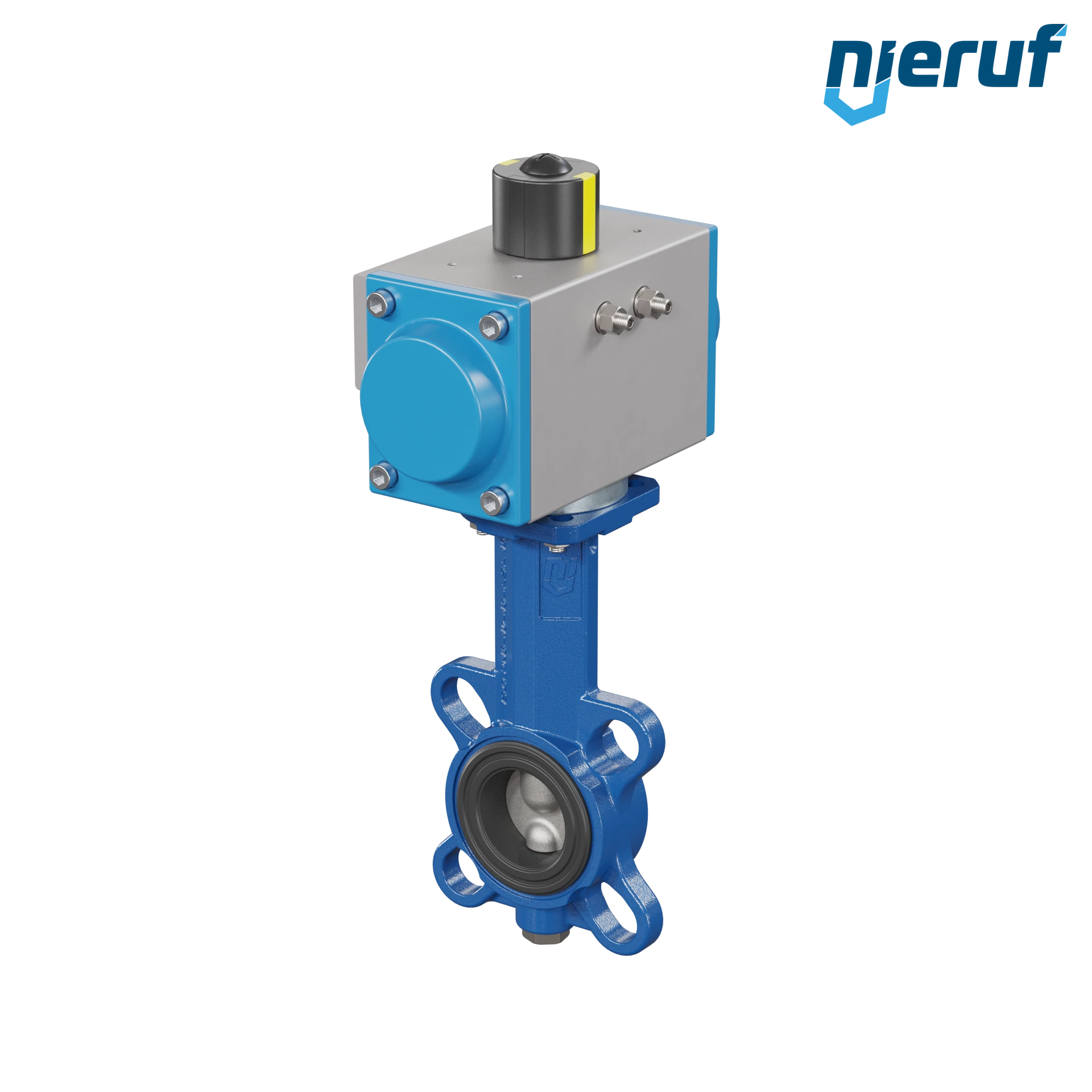 valvola a farfalla DN 40 AK01 FPM attuatore pneumatico a doppio effetto